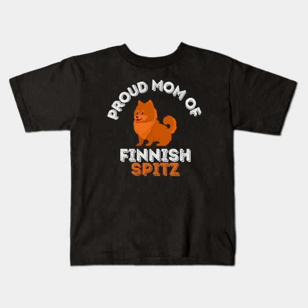 Mom of Finnish Spitz Life is better with my dogs Dogs I love all the dogs Kids T-Shirt by BoogieCreates